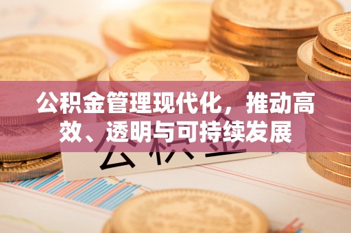 可靠公积金管理现代化，推动高效、透明与可持续发展
