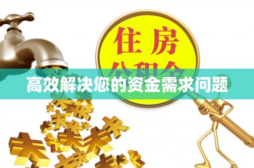 可靠高效解决您的资金需求问题