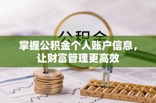 可靠掌握公积金个人账户信息，让财富管理更高效