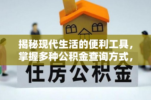 可靠揭秘现代生活的便利工具，掌握多种公积金查询方式，让财富管理更轻松