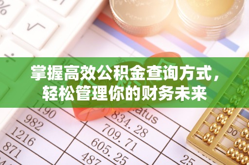 可靠掌握高效公积金查询方式，轻松管理你的财务未来