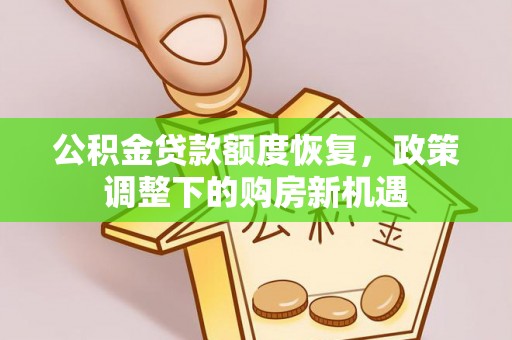 可靠公积金贷款额度恢复，政策调整下的购房新机遇