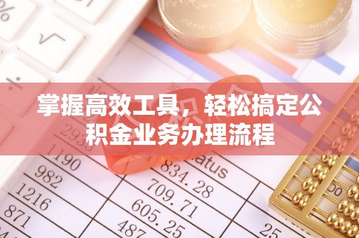 可靠掌握高效工具，轻松搞定公积金业务办理流程
